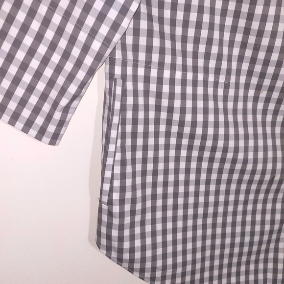 LAFAYETTE 148 NEW YORK Selvage Neck Gingham Check 3/4 Sleeve Blouse Size 2X EUC - Picture 4 of 10